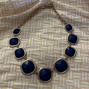 Navy & gold statement necklace